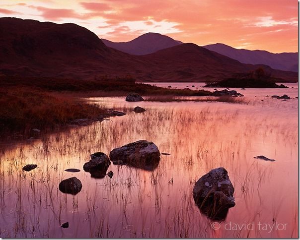 Sunset over Lochan na h-Achlaise near Rannoch Moor in the Scottish Highlands, Argylle and Bute, Scotland, What is the difference between PPI and DPI, fine art color prints, How to Preparing Your images for Printing, PPi, DPI, Digital colour printing, online photography course, dithering, resolution, pixels, 