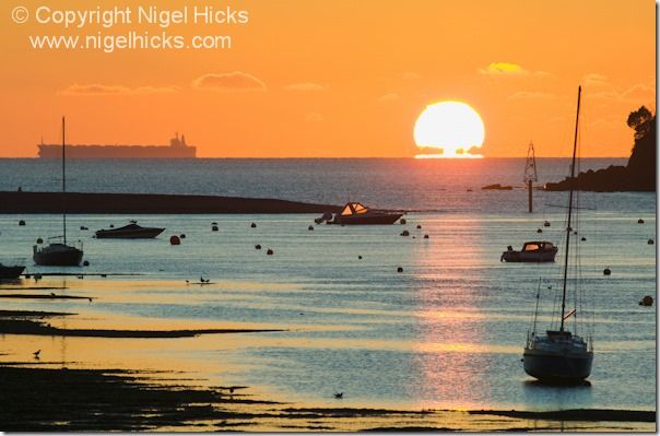 Teign estuary, Devon, Great Britain, sunset, sunsets, exposure, golden hour, camera lens, white balance, sun, light, dusk, 