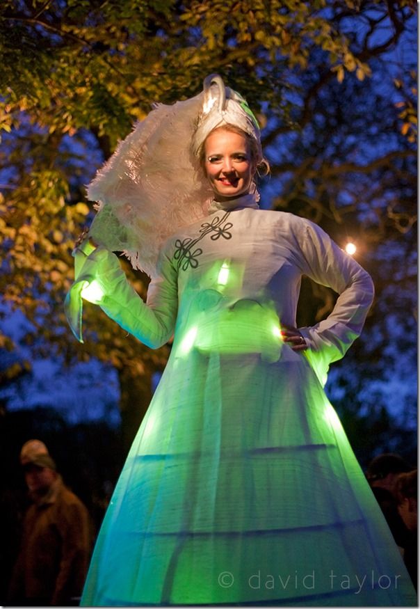 Street performer dressed as a spirit of the park in Ridley Park as part of the celebrations of the 'Blyth in New Light' event held as part of the 2008 'Northumberland Lights' festival in November 2008, Planning a photography shoot, Forward planning, Packing