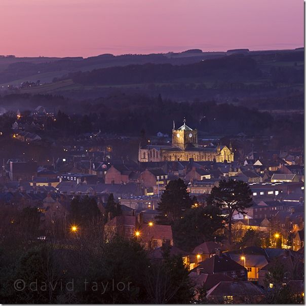 Hexham Abbey from Fellside, winter at dusk, Northumberland, England, Which tripod should I buy?, Choosing a tripod, tripods, triopod, online photography course, Buying a tripod,<br />
<br>