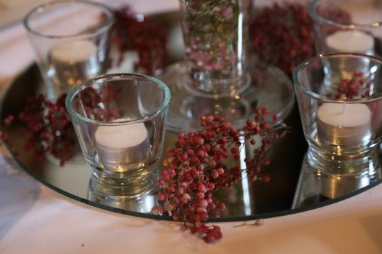 Wedding flowers:  Pink peppercorns