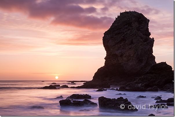 Periclase and Magnesian Limestone sea stack in Marsden Bay near South Shields and Whitburn, South Tyneside, England, Solstice, Equinox, sun rise, sun set, dawn, dusk, landscape, photography, online photography courses, David Taylor, summer, winter, 