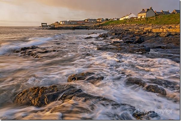 Dawn at the village of Craster on the Norhumbrian Coast, Northumberland, England 