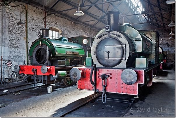 The 'Renishaw Ironworks No.6' and 'Sir Cecil A Cochrane' locomotive on display at the Tyneside Locomotive Museum near the village of Tanfield in County Durham, Documentary Photography, Street Photography, Photography classes, photography courses, Themes, Story telling images, Establishing Shot,