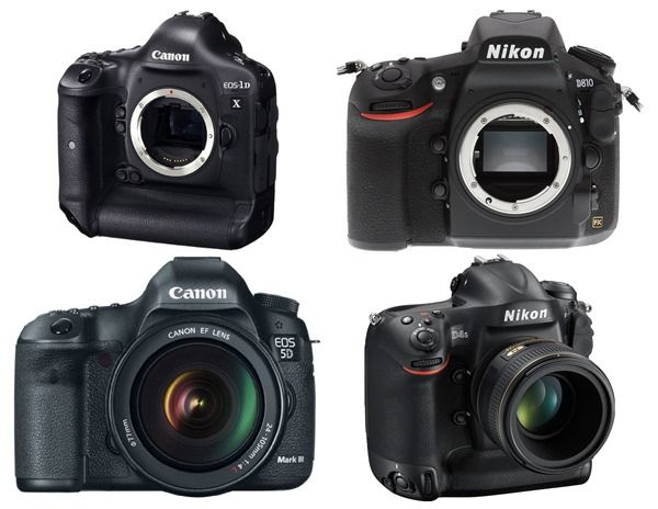 Top of the range DSLR Cameras, Best, High End, Camera, DSLR, Canon 5D Mark III, Nikon D810, Canon EOS 1DX, NIkon D4S, Top of the range, 