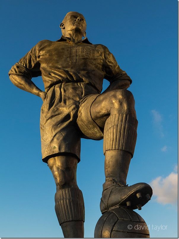 Statue of George Hardwick outside Middlesbrough Football Club's Riverside Stadium, Teesside