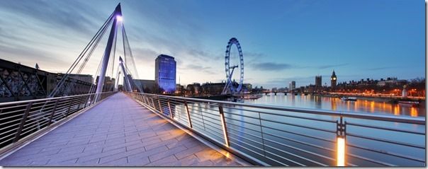 London panorama at night