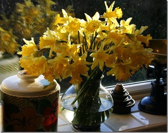 3 Vase of daffodils