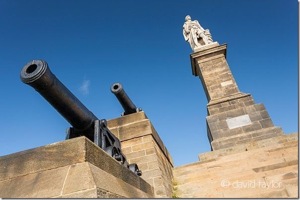 Monument to Admiral Lord Collingwood who served in the Royal Navy with Nelson and saw action on the 'Royal Sovereign' during the Battle of Trafalgar. Lord Collingwood was born in Newcastle, died in action in 1810 and is now buried in St Paul's Cathedral. The monument is situated near Tynemouth overlooking the River Tyne