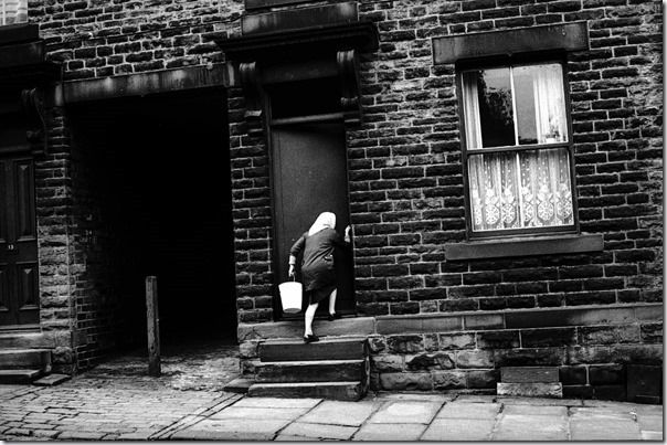 A back street in the town of Batley, Yorkshire, 1974