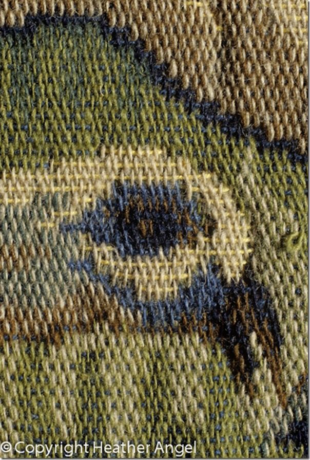 Detail of replica of C18 French tapestry by d' Aubusson