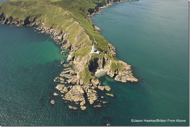 Nooks and crannies A lighthouse looks out over a rugged stretch of coast near East Prawle in Devon