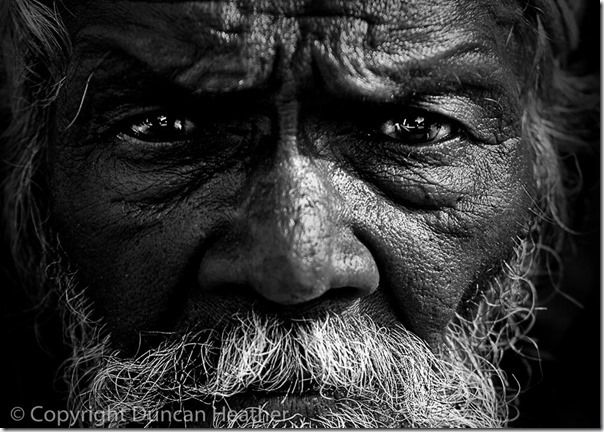 Elderly person from Indian Fishing Village. Covalam Tamil Nadu