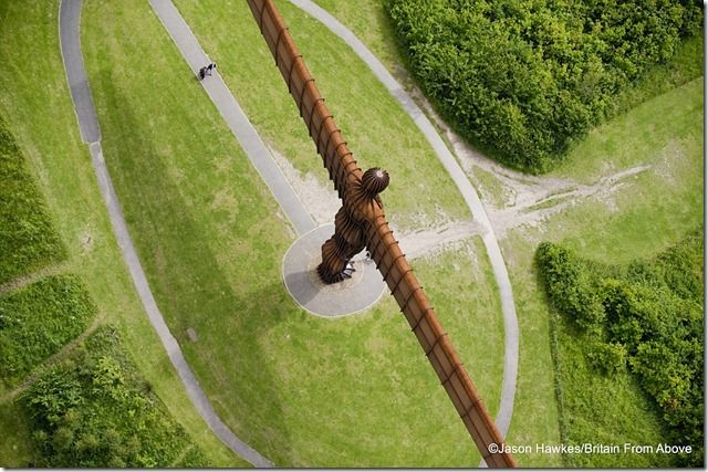 Looking down on an angel A rarely seen view of Anthony Gormley's Angel of the North sculpture in Gateshead