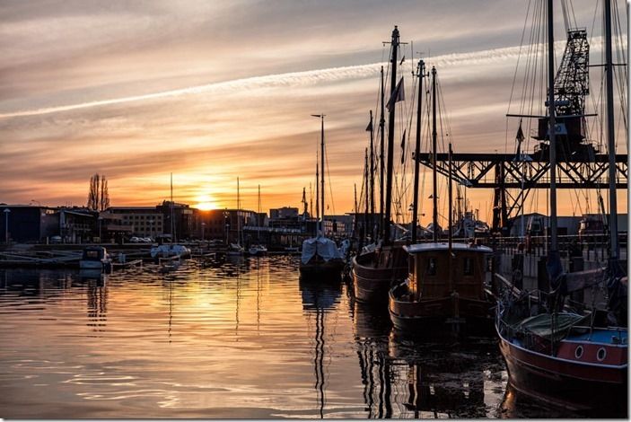 Stadhafen in Rostock