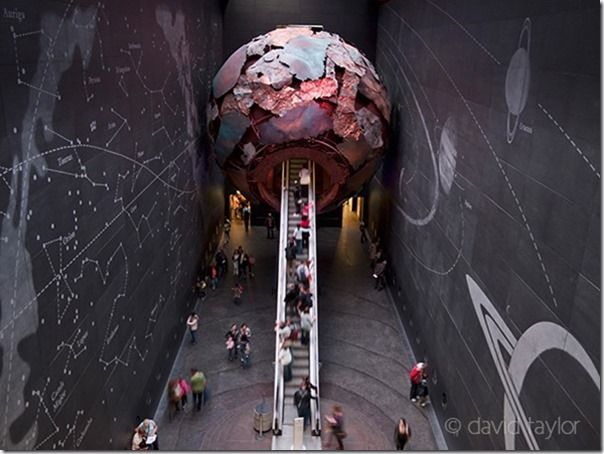 The newly developed entrance to the Geological exhibition in the Natural History Museum, London