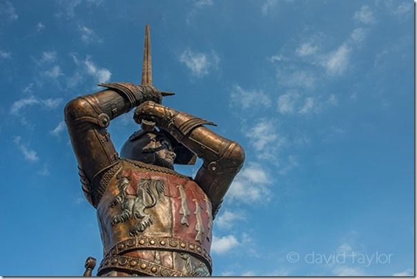 Statue of Sir Henry Percy or Harry Hotspur in Alnwick, unveiled by His Grace, the Duke of Northumberland on 20 August 2010