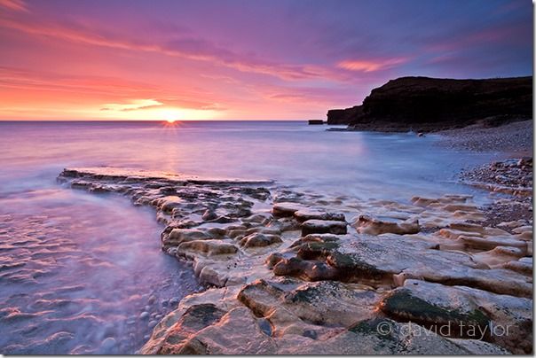 Limestone 'Pavement' on the shores of the 'The Wherry', a cove on the South Tyneside coast near South Shields, Tyne and Wear, England, landscape, water, tips, photography, shooting, competiotion