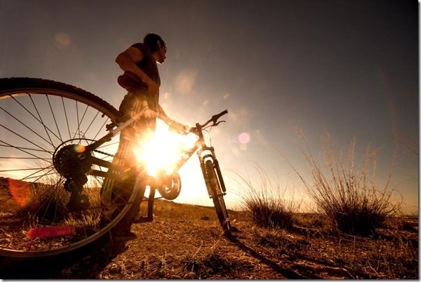Bicicleta y deporte al aire libre.