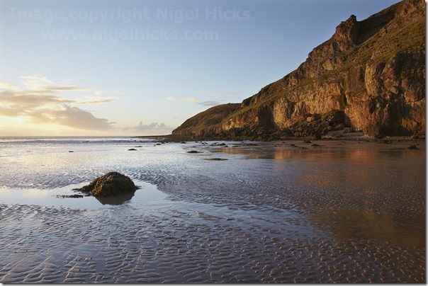 The cliffs of Brean Down, seen from Brean beach, Somerset, Great Britain., How to Publish a Photography Calendar, How to publish a calendar, Printing, selling, photography, landscape