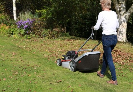 Mowing leaves