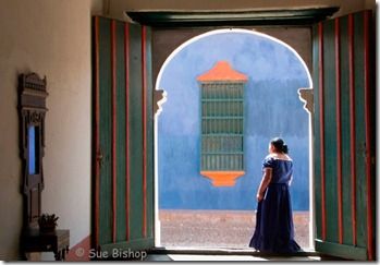 woman in doorway