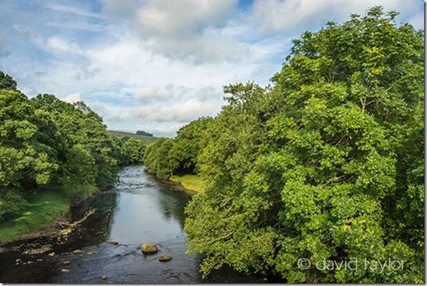 River North Tyne from the Falston bridge on the road to the village, Northumberland National Park, England