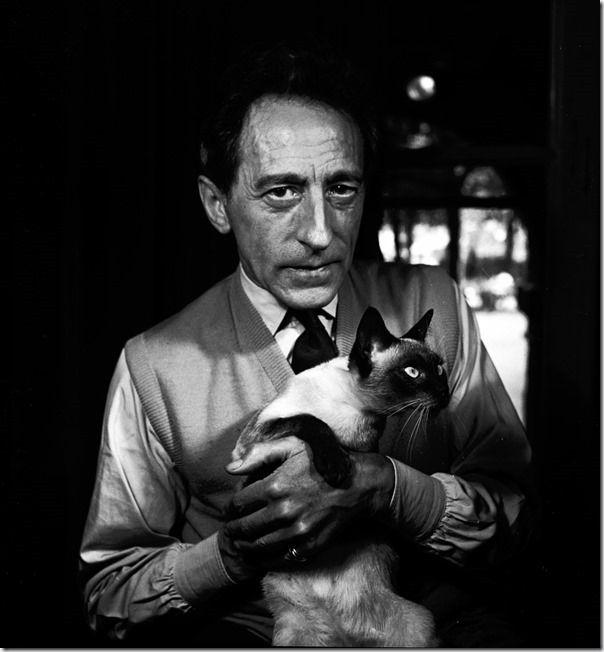 Jean Cocteau (with Madeleine), Paris, 1950