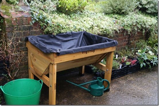 Veg Trug and Liner in position