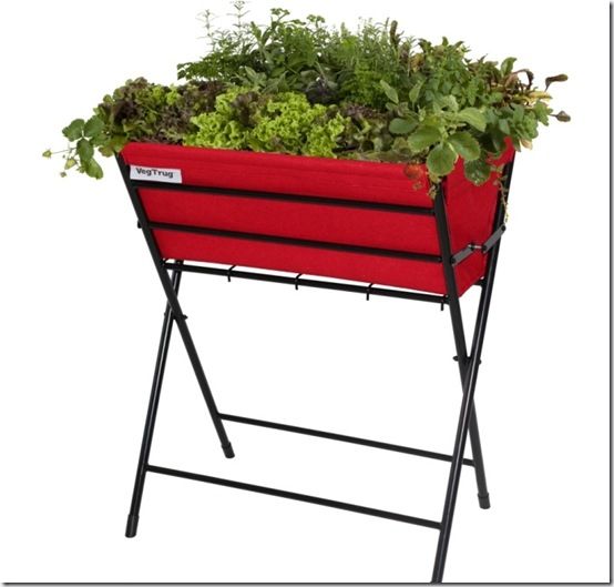 vegtrug-poppy black-frame-red-planter-popkt008rd